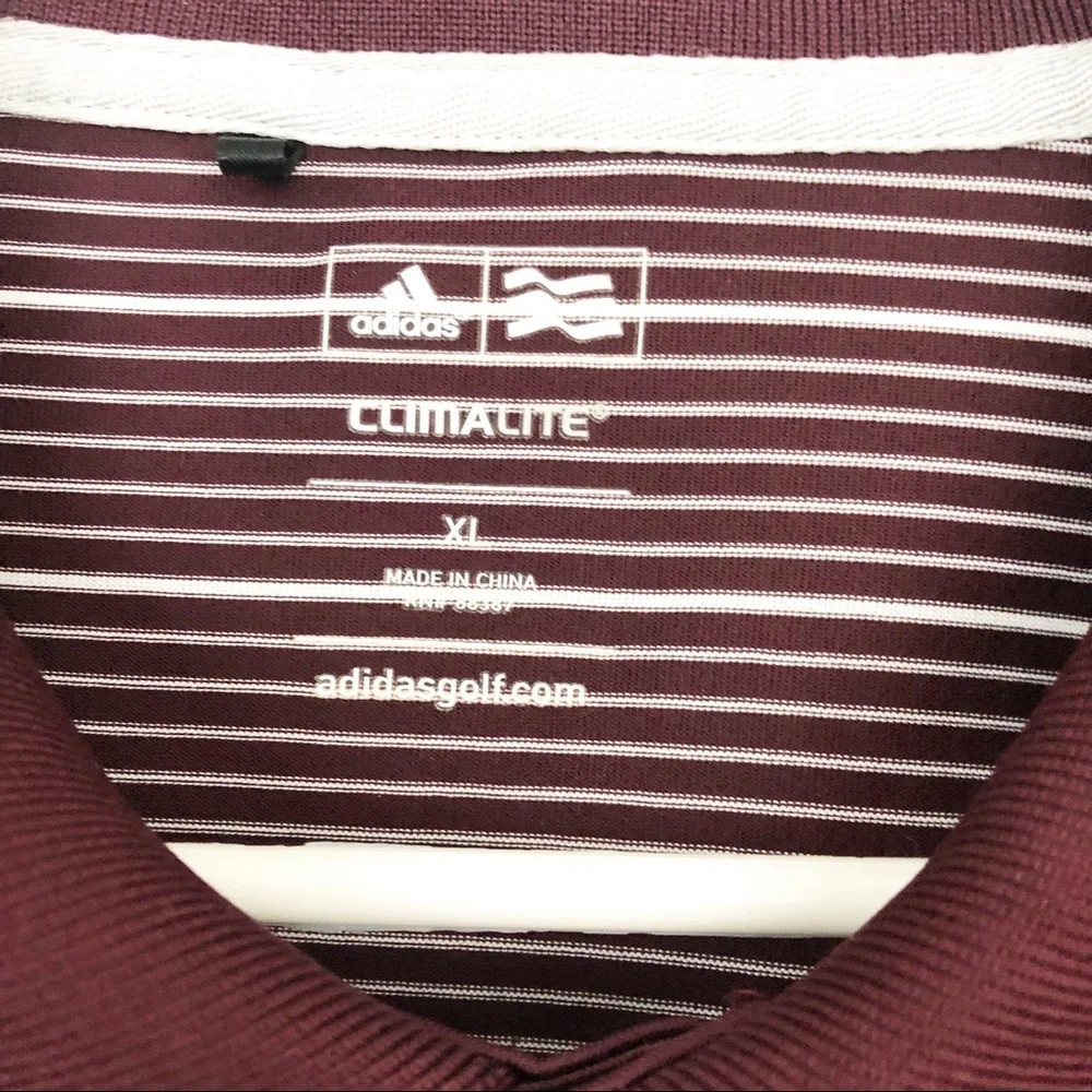 Adidas‎ Climalite Striped Golf Shirt Size XL